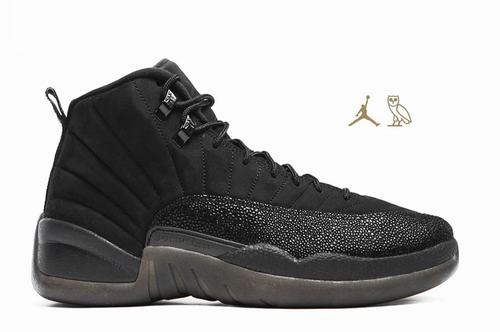 Cheap Air Jordan XII(12) OVO Black-069 For Sale
