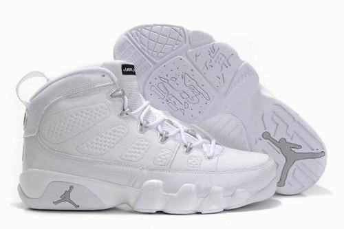 Cheap Custom Air Jordan IX(9) White Women-026 For Sale