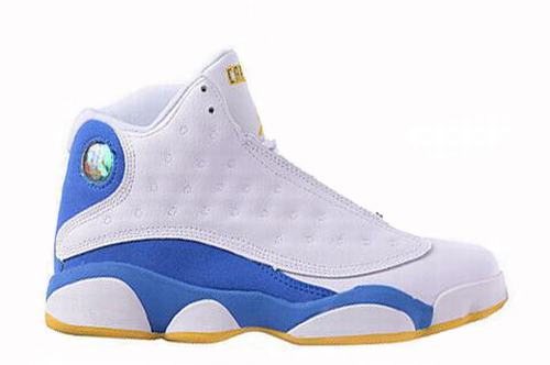 Cheap Jordan XIII(13) White Blue Yellow-108 For Sale