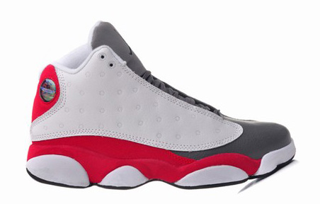 Cheap Jordan XIII(13) White Grey Red-085 Online
