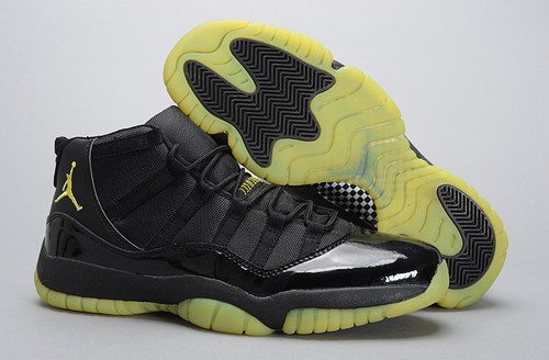 Cheap Retro Air Jordan XI(11) Black Green-094 Retro Online