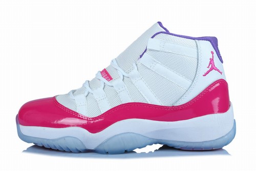 Cheap Retro Air Jordan XI(11) Women White/Pink-009 Online