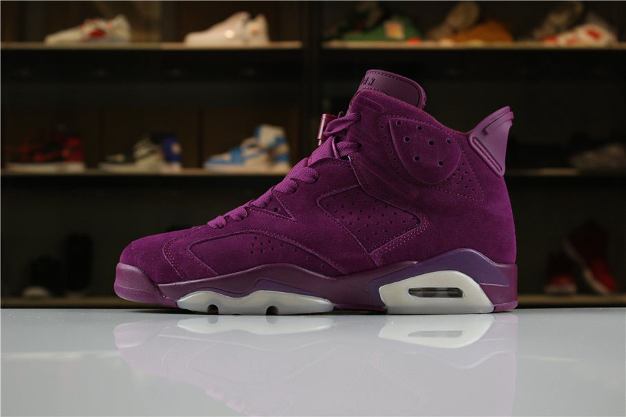 Custom Air Jordan 6 DIY Personal Tailor Bordeaux/Sail Men's Size For Sale