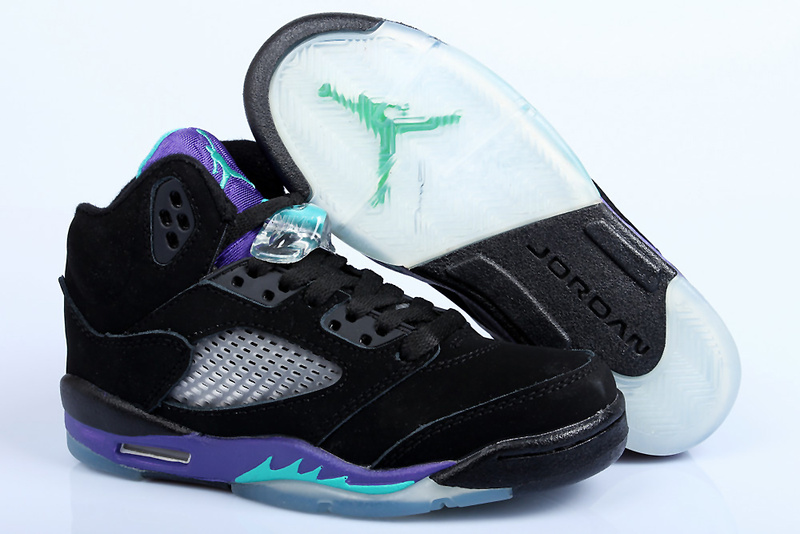 Cheap Air Jordan 5 Basketball Shoes Men Black/Green