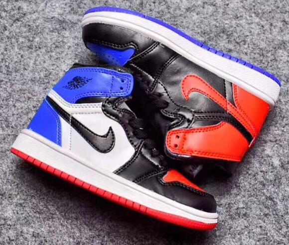 Cheap Wholesale Sneakers Air Jordan 1 Kids Black/Blue
