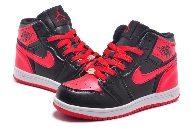 Cheap Wholesale Sneakers Air Jordan 1 Kids Black/Red