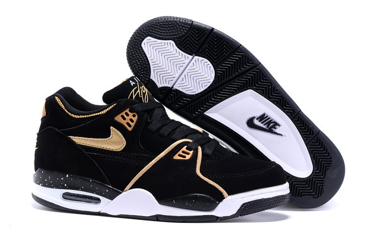 Cheap Air Flight 89 Shoes Women Black/Golden/White