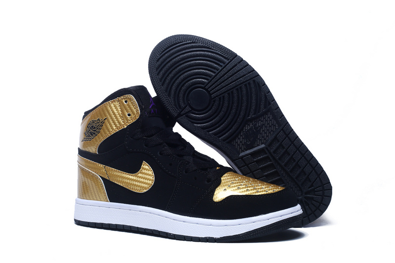 Wholesale China Air Jordan 1 Black/White/Golden