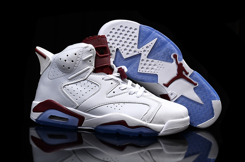 Cheap Air Jordan 6 Maroon Shoes Retro Men
