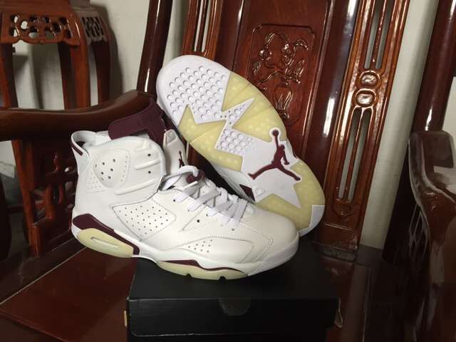 Air Jordan 6 Maroon Shoes Men Cheap Wholesale