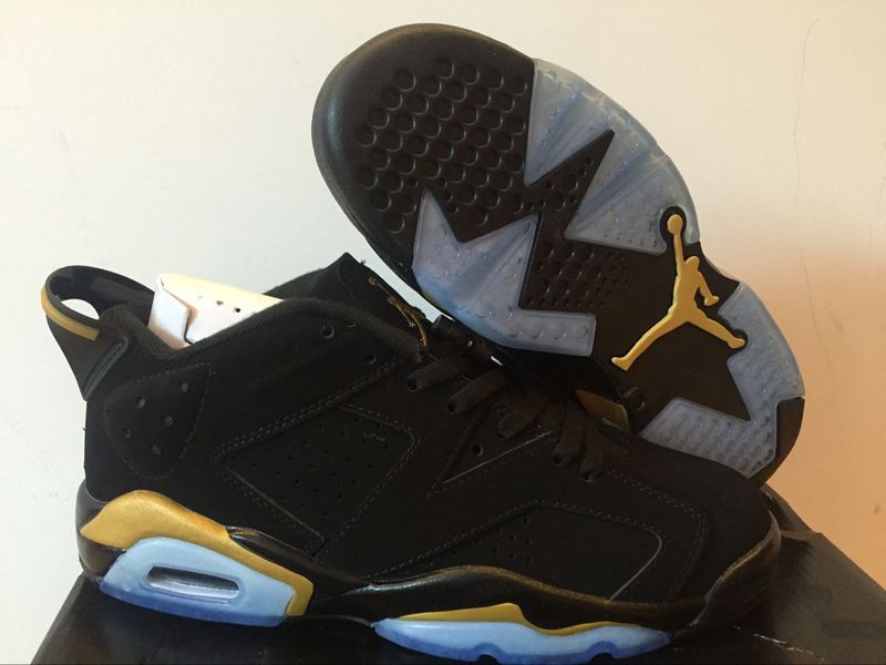 Cheap Air Jordan 6 Black/Golden Shoes Retro Women