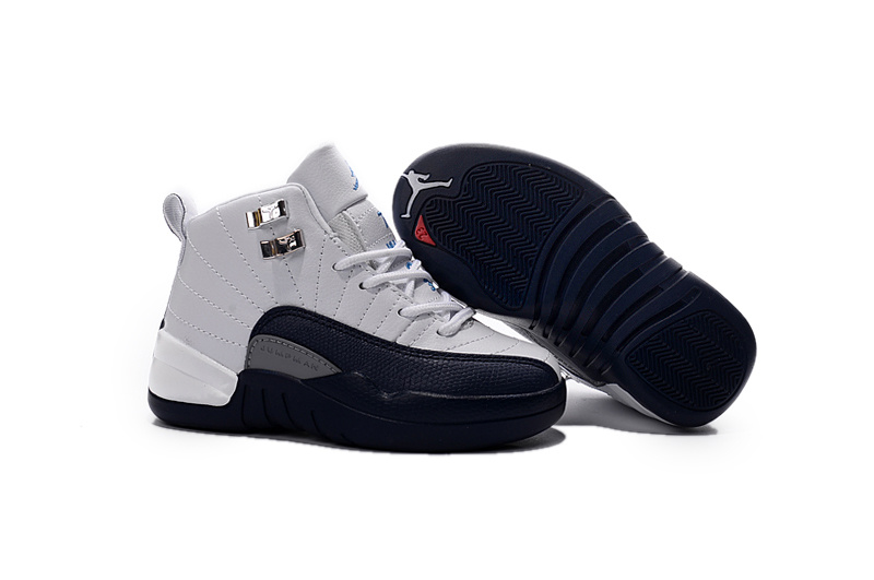 Cheap Wholesale Air Jordan 12 Kids White/Black