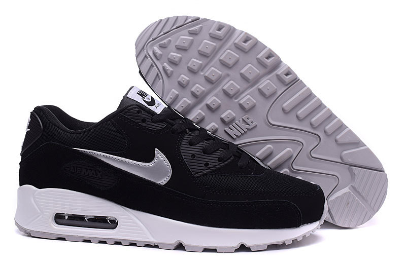 Cheapest Air Max 90 Shoes Men Black/Silver/White