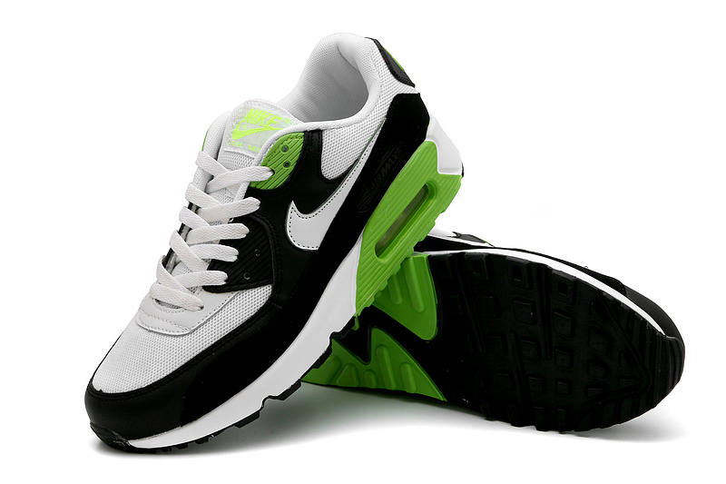 Cheapest Air Max 90 Shoes Men White/Black/Green