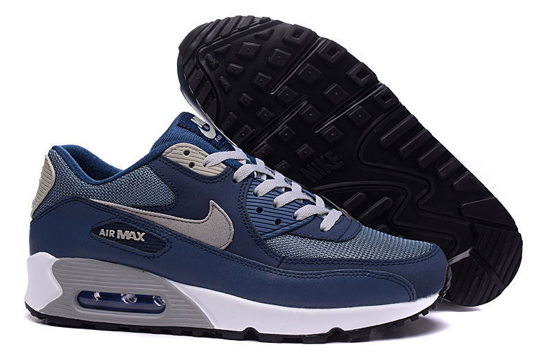 Cheap Sale Nike Air Max 90 Shoes Blue/White