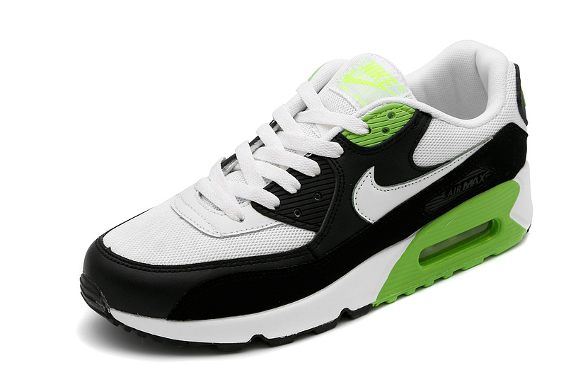 Cheapest Air Max 90 Shoes Women White/Black/Green