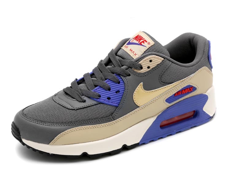Cheapest Air Max 90 Shoes Women Grey/Yellow/Bluish Purple