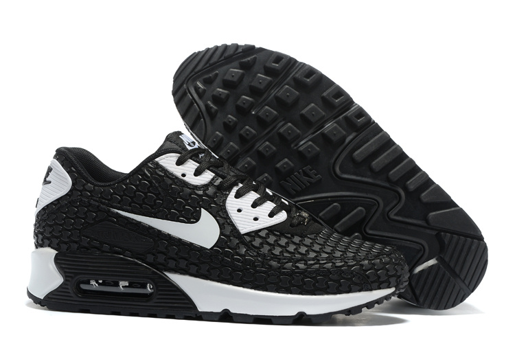 Wholesale Nike Air Max 90 Shoes KPU Men Black/White