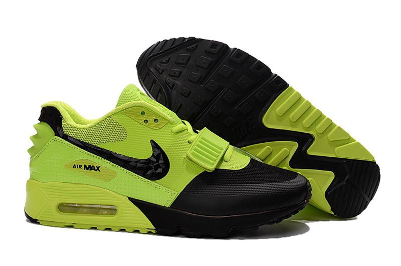 Cheapest Nike Air Max 90 West Shoes Men Fluorescence Green/Black