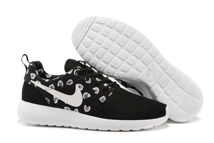 Cheap Nike Roshe Run Shoes Print Black/White