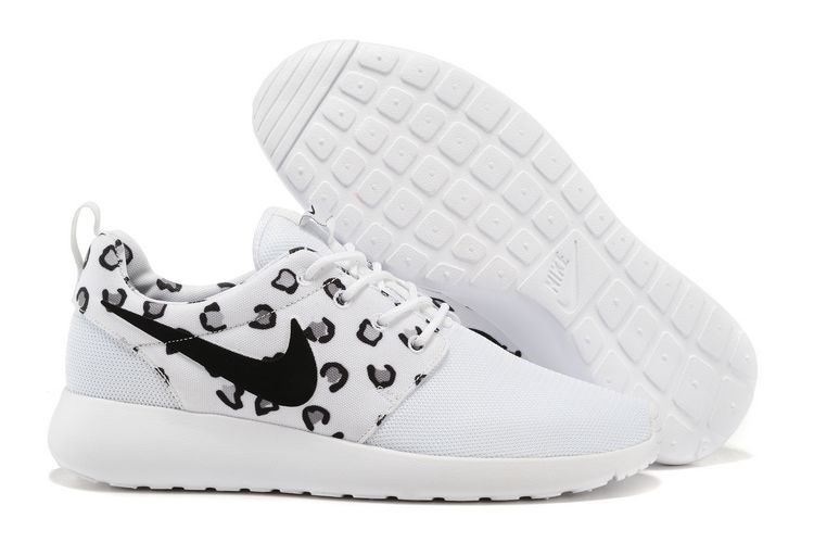 Cheap Nike Roshe Run Shoes Print White/Black