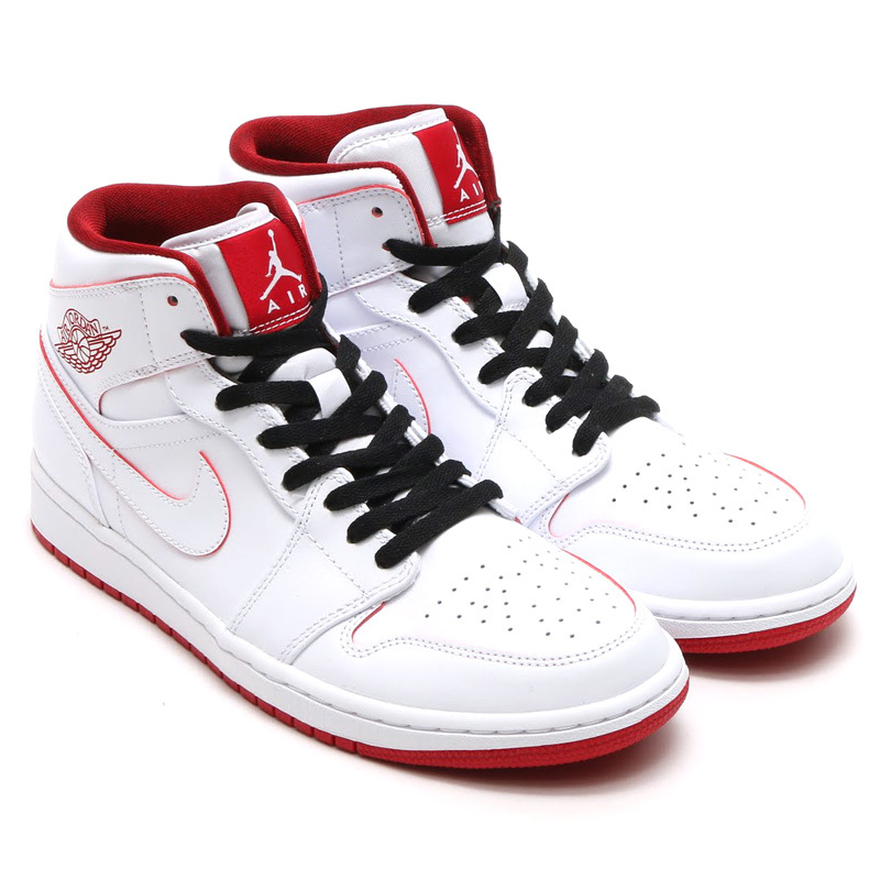 Air Jordan 1 Mid White/Red/Black Cheap Sale