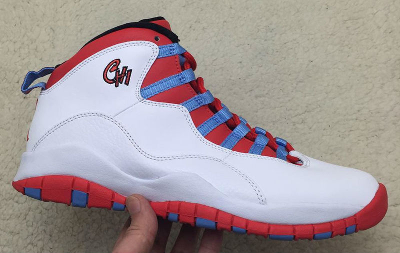 Cheap Wholesale Air Jordan 10 Shoes Retro Men White/Red/Blue