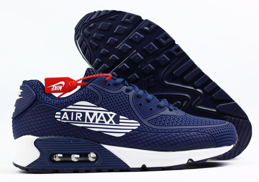 Cheap Wholesale Nike Air Max 90 Firefly Dark Blue/White