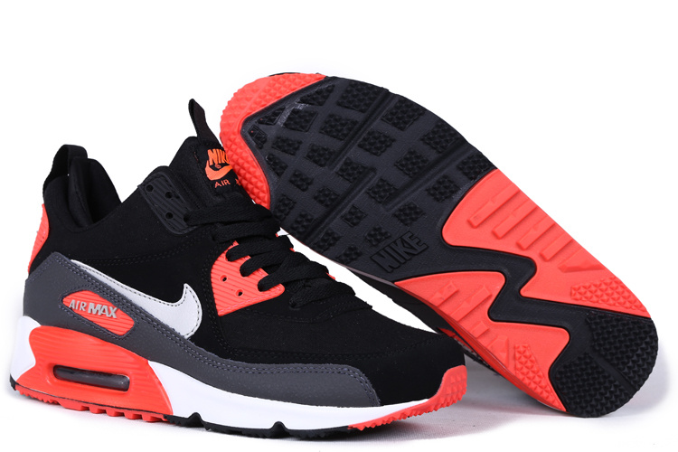 Cheap Air Max 90 Sneakerboots Women Black/Red/White