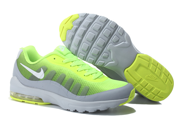 Cheap Air Max Invigor Print Shoes Men Grey/Fluorescence Green