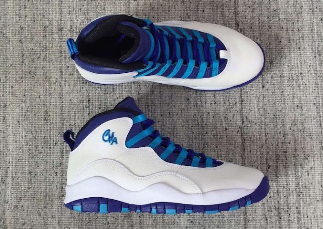 Cheap Air Jordan 10 Shoes Retro Women White/Purple/Blue
