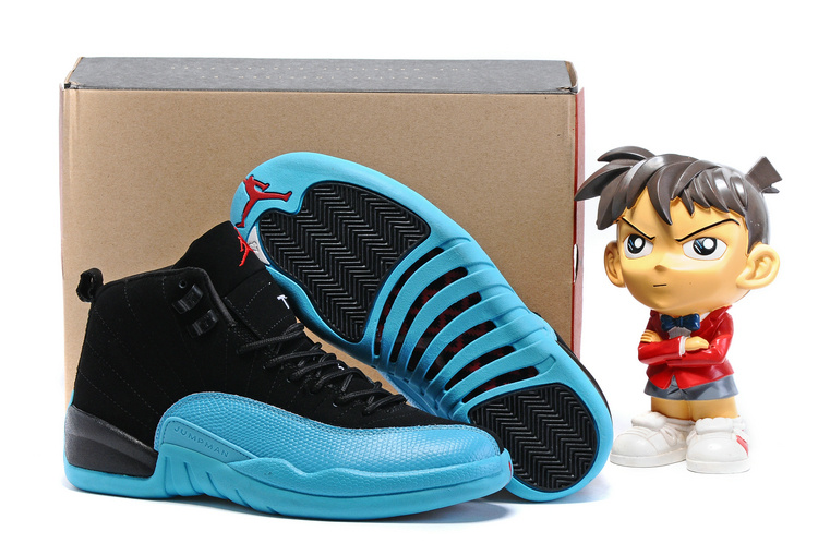 Cheap Wholesale Air Jordan 12 Retro Men Black/Blue