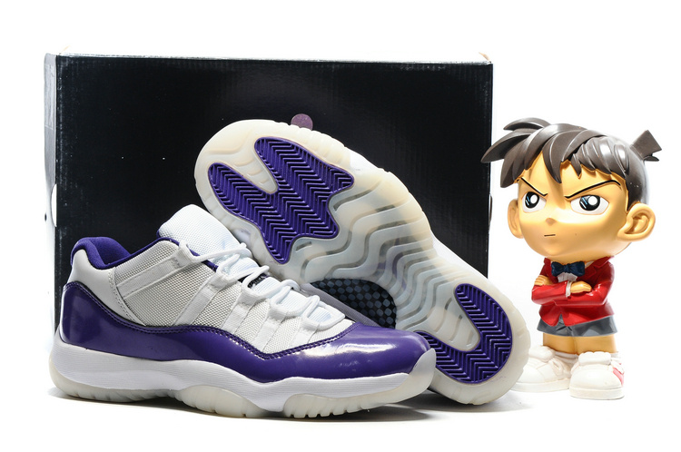 Wholesale Cheap Air Jordan 11 Retro Low White/Purple