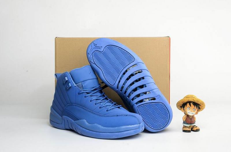 Cheap Wholesale Air Jordan 12 Blue Suede Retro Men