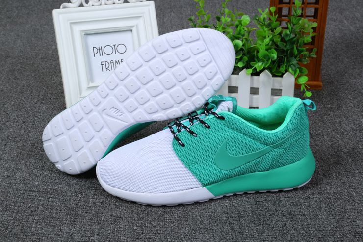 Wholesale Cheap Nike Roshe Women White/Green