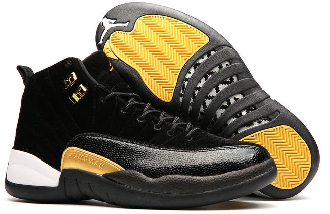 Cheap Air Jordan 12 Shoes Retro Women Black/White