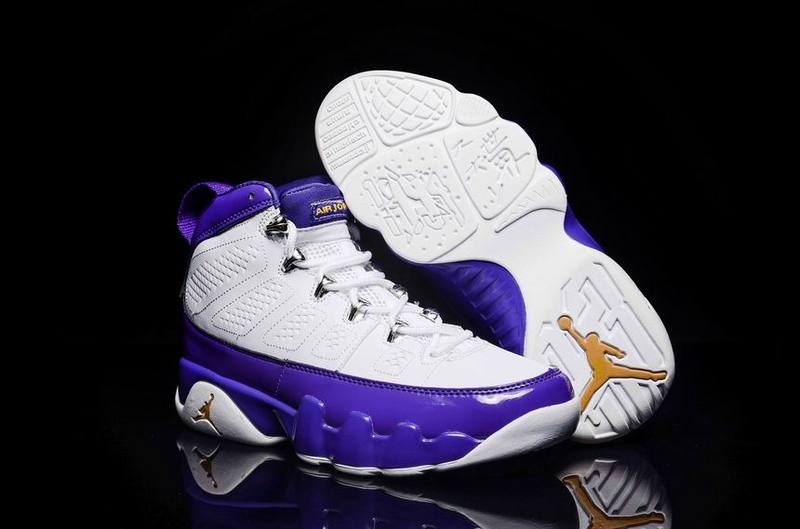 Wholesale Air Jordan 9 Shoes Retro White/Purple