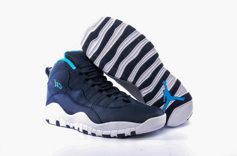 Cheap Air Jordan 10 Retro Men Navy/White Newest