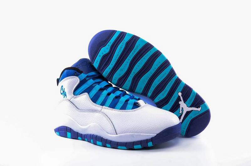 Cheap Air Jordan 10 Retro Men White/Blue/Navy Newest