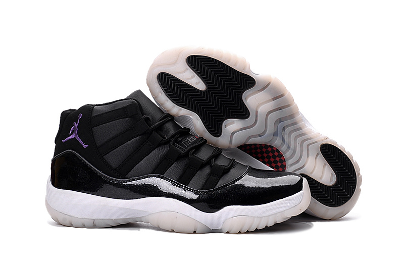 Wholesale Air Jordan 11 Shoes Retro Men Black/Purple Jumpman