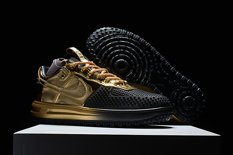 Cheap Air Force 1 Shoes Men Black/Golden