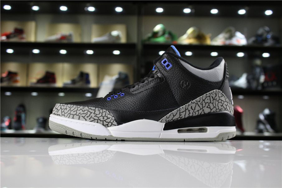 Fragment Design x Air Jordan 3 Retro Black/Royal Blue-White