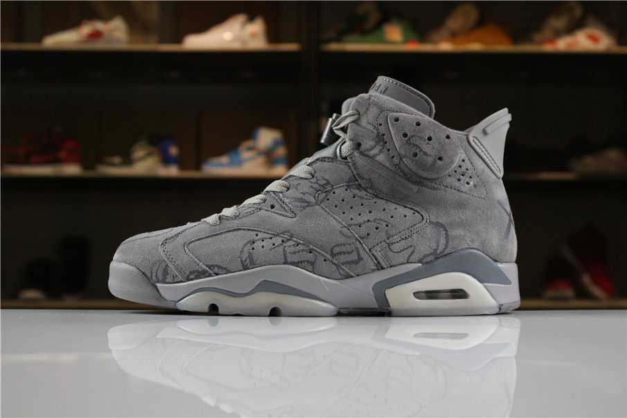 KAWS x Air Jordan 6 DIY Personal Tailor Cool Grey For Sale