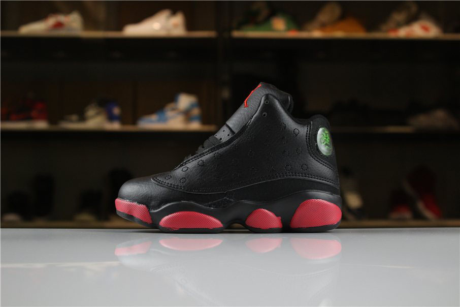 Kid's Air Jordan 13 Dirty Bred Black/Gym Red-Black For Sale