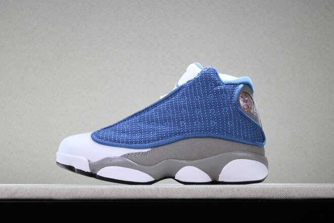 Kid's Air Jordan 13 Flint French Blue/University Blue/Flint Grey-White