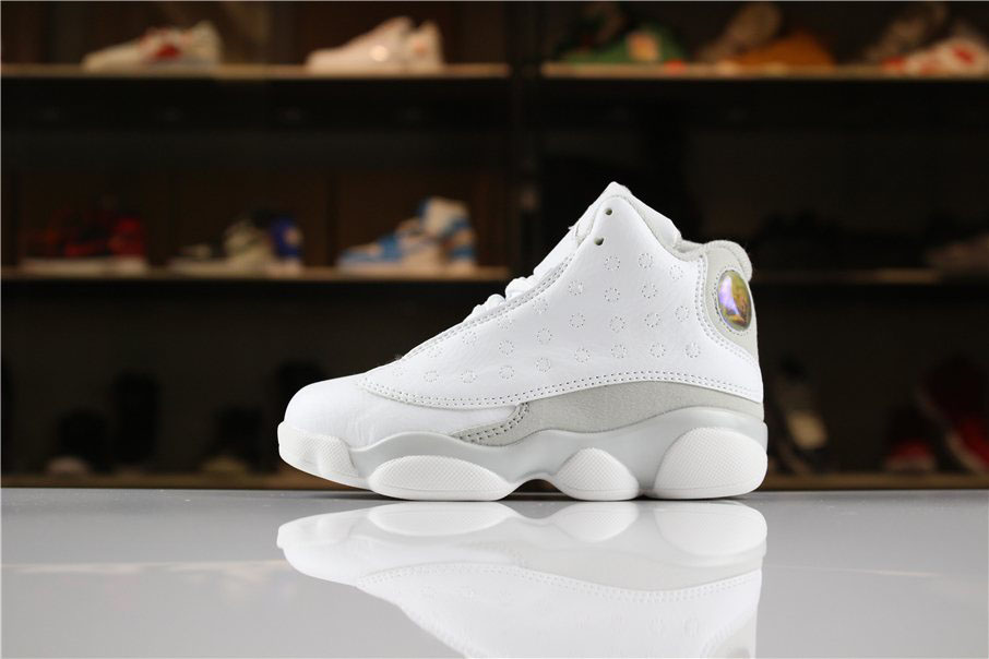Kid's Air Jordan 13 Pure Platinum White/Metallic Silver-Pure Platinum For Sale