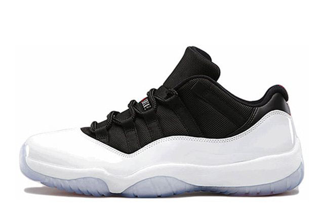 Men's Air Jordan 11 Retro Low White/Black-True Red Basketball Shoes
