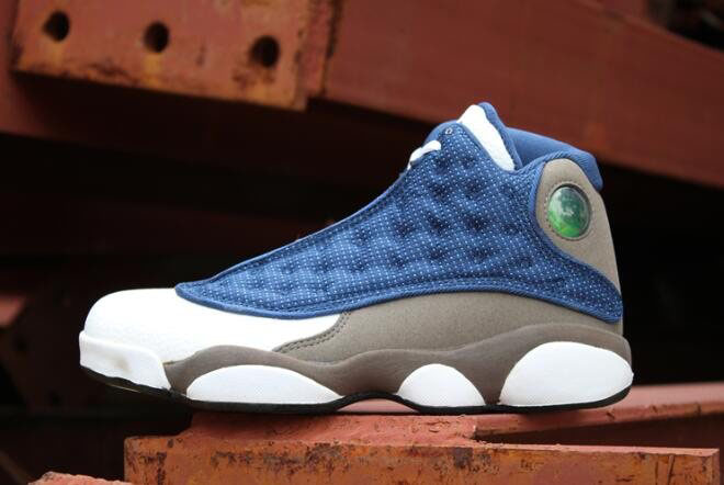 Men's Air Jordan 13 Retro Flint Frnch Blue/Unvrsty Blue-Flint Grey 414571-401