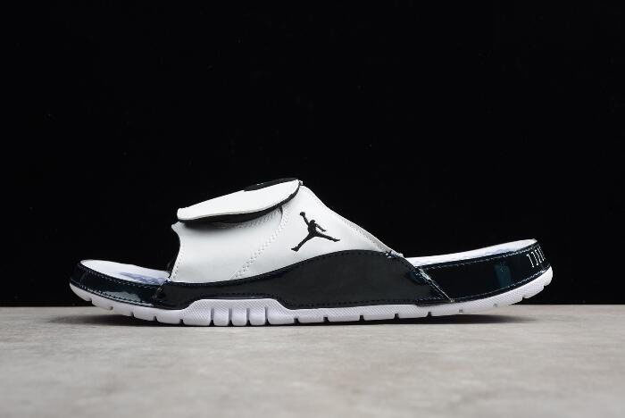 Men's Air Jordan Hydro 11 Retro Slide White/Emerald Rise-Black-Multi AA1336-117