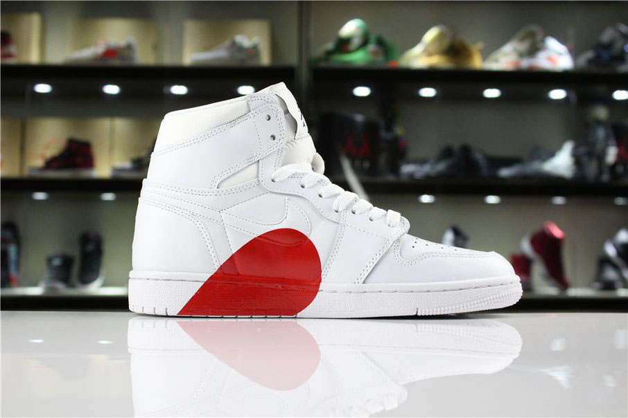 New Air Jordan 1 High White/Half Heart Women's and Men's Size For Sale